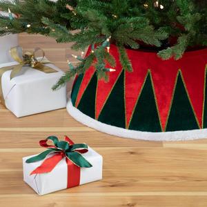 Northlight 25in. Red and Green Christmas Tree Collar alternate view