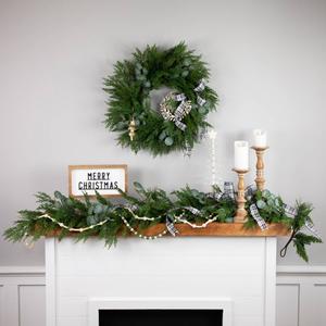 Northlight 24in. Eucalyptus Artificial Christmas Wreath alternate view