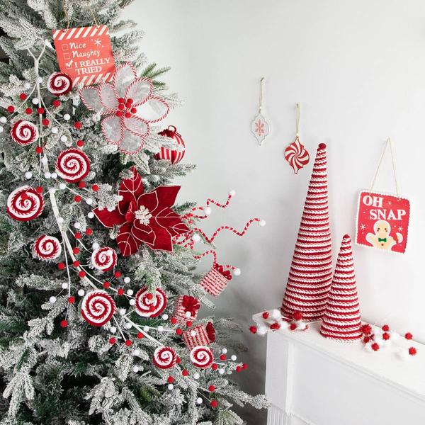 Northlight 30in. Striped Candy Cane Swirls Pick alternate view