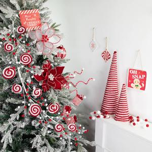 Northlight 30in. Striped Candy Cane Swirls Pick alternate view
