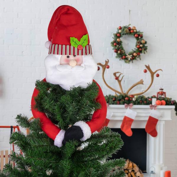 Northlight 27in. Plush Santa Christmas Tree Topper alternate view