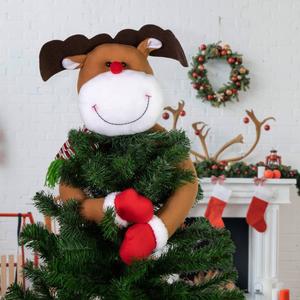 Northlight 26in. Plush Reindeer Christmas Tree Topper alternate view