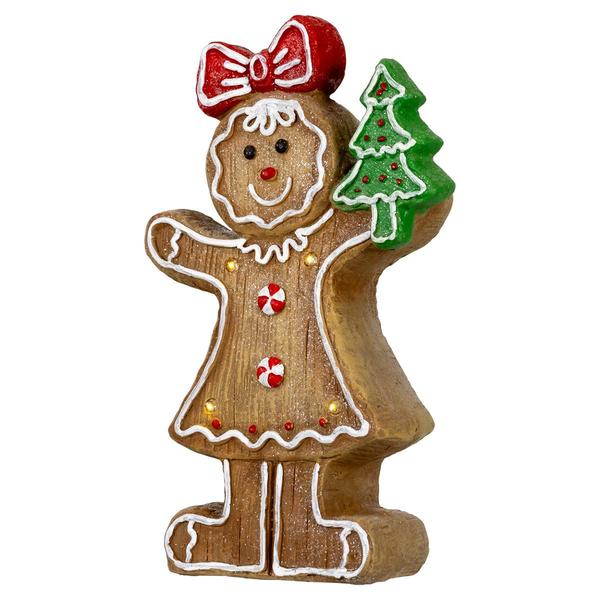 Northlight 15.2in. LED Gingerbread Girl Christmas Figure alternate view