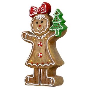 Northlight 15.2in. LED Gingerbread Girl Christmas Figure alternate view