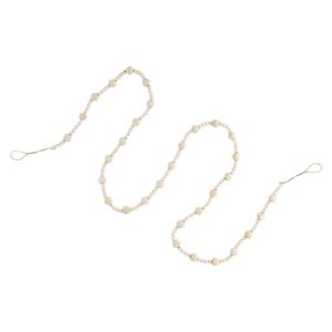 Northlight 6ft. Cream Wooden Beads Christmas Garland
