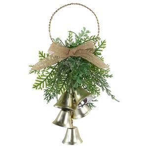 Northlight Gold Bells Christmas Door Hanger w/ Bow