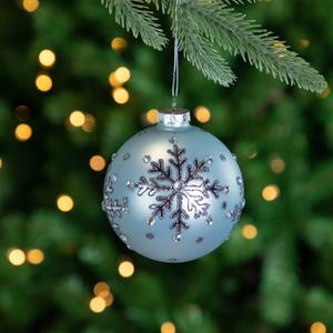 Northlight Snowflake Ball Christmas Ornaments - Set of 2 alternate view