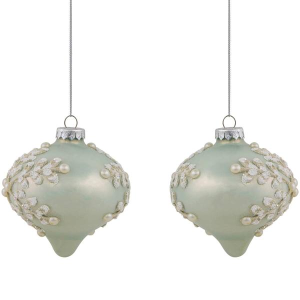 Northlight Pastel Green Christmas Ornaments - Set of 2