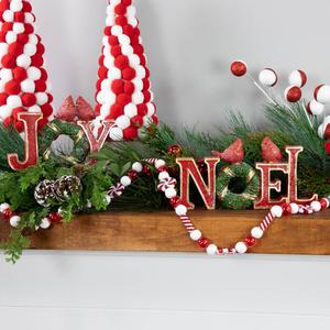 Northlight 6ft. Frosted Peppermint Christmas Garland alternate view