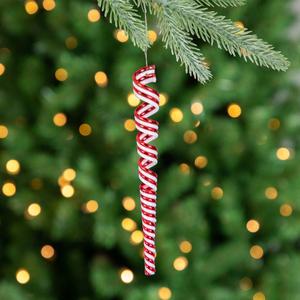 Northlight Red & White Candy Curls Ornaments - Pack of 4 alternate view