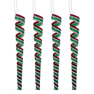 Northlight Multicolor Candy Curls Ornaments - Pack of 4