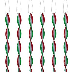 Northlight 6ct. Multicolor Swirl Christmas Ornaments