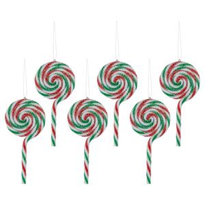 Northlight 6ct. Multicolor Frosted Lollipop Ornaments