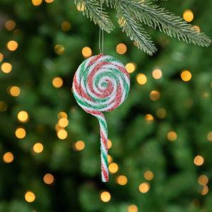 Northlight 6ct. Multicolor Frosted Lollipop Ornaments alternate view