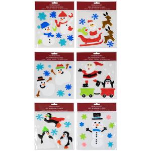 Northlight Double Sided Gel Holiday Window Clings