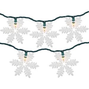 Northlight 6ft. Glittered Snowflake Christmas Light Set