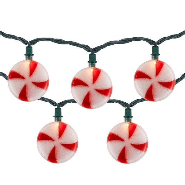 Northlight 10ct. Peppermint Candies Christmas Lights alternate view