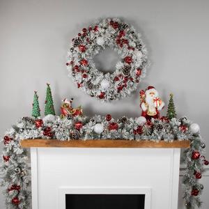 Northlight 30in. Pre-Lit Snowy Christmas Wreath alternate view