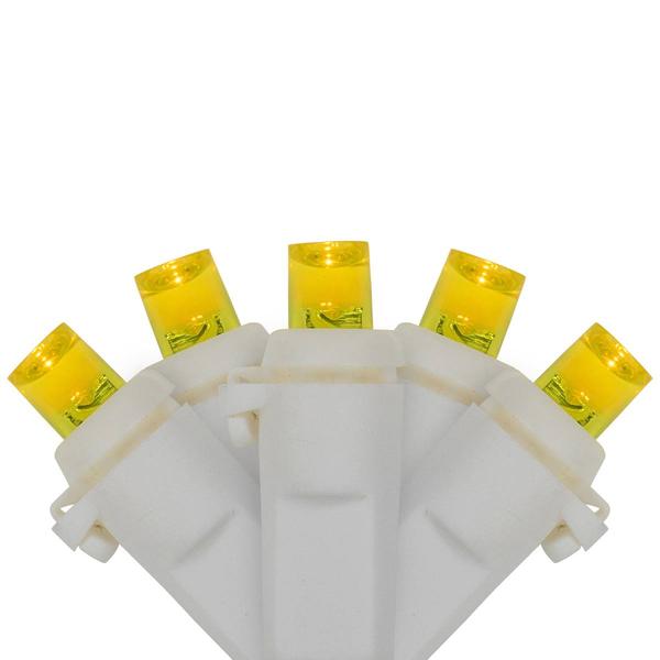Northlight 100ct. LED White Wire Yellow Christmas Lights