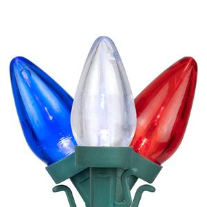 Northlight 16ft. Patriotic LED C7 Light Set - Green Wire