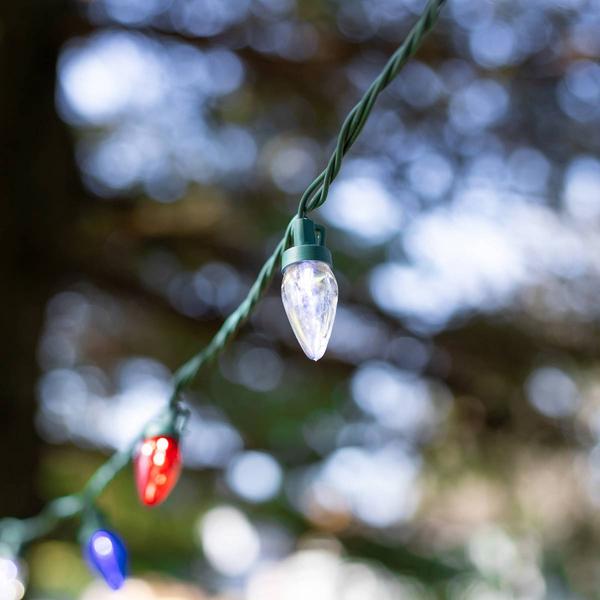 Northlight 16ft. Patriotic LED C7 Light Set - Green Wire alternate view