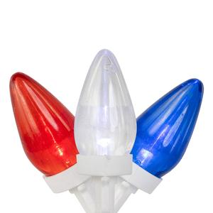 Northlight 50ct. Patriotic LED C7 Light Set - White Wire