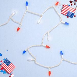 Northlight 16.5ft. Patriotic LED C6 String Light Set alternate view