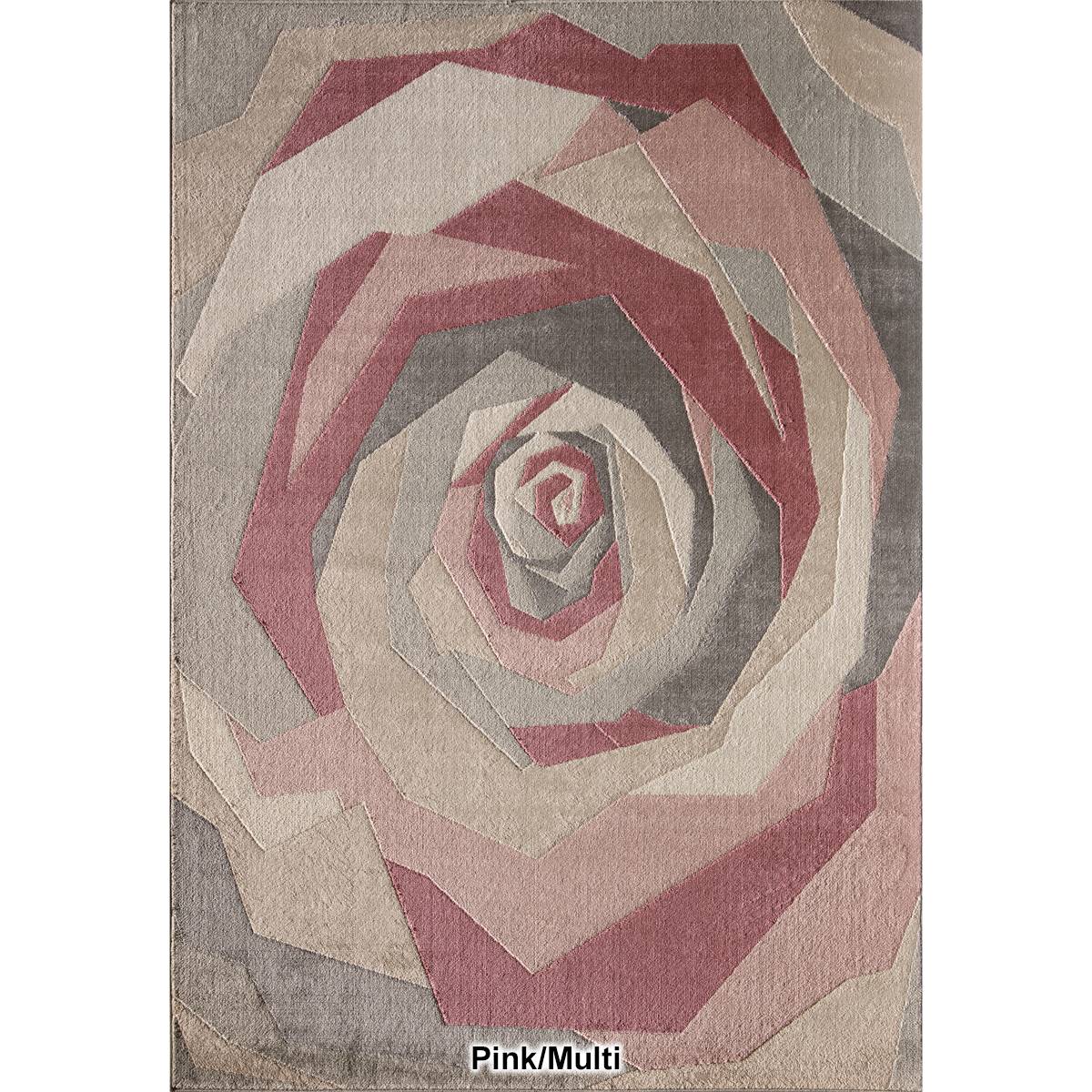 Elizabeth Sutton Vera Large Rose Rectangular Area Rug