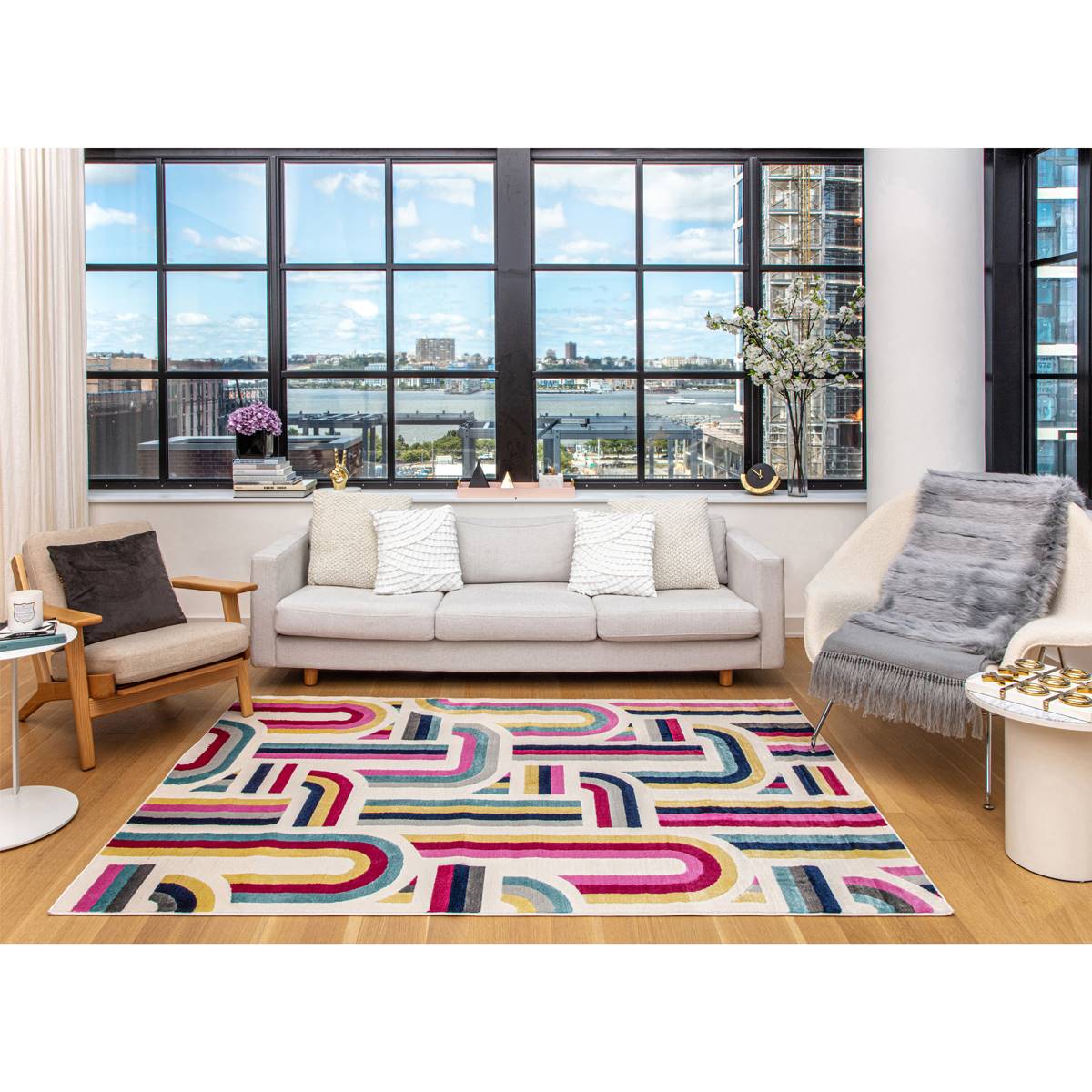 Elizabeth Sutton Vera Retro Rectangular Area Rug