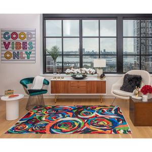 Elizabeth Sutton Maisie Abstract Roses Rectangular Area Rug alternate view