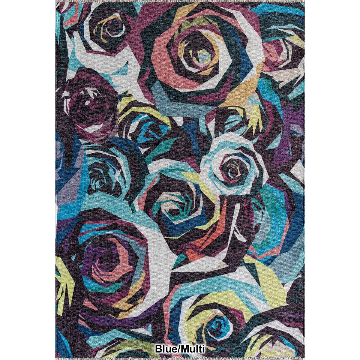 Elizabeth Sutton Maisie Abstract Roses Rectangular Area Rug