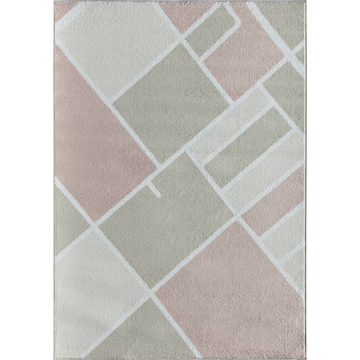 Mason Brooks Azure Geometric Tile Contemporary Area Rug