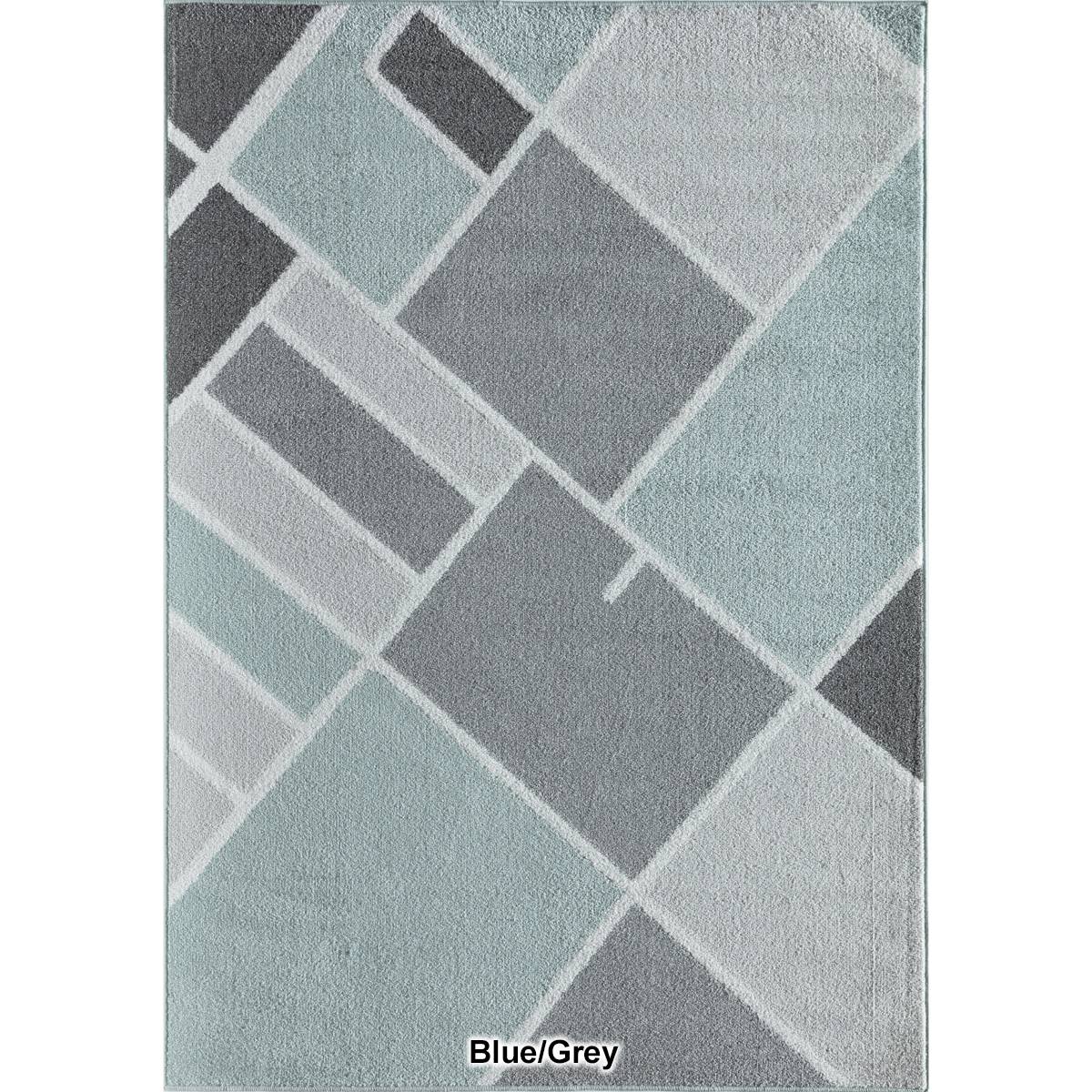 Mason Brooks Azure Geometric Tile Contemporary Area Rug