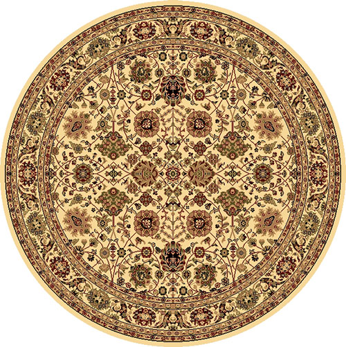 Rugs America(tm) New Vision Tabriz Round Rug - Cream