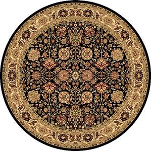 Rugs America(tm) New Vision Tabriz Round Rug - Black