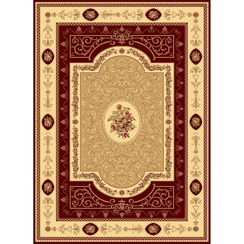 Rugs America(tm) New Vision F. Aubusson Rectangle Area Rug - Cherry