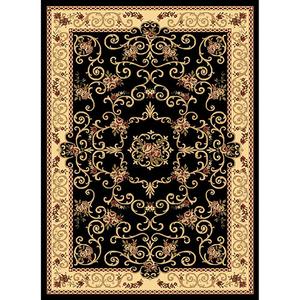 Rugs America (tm) New Vision Souvanerie Rectangle Area Rug - Black