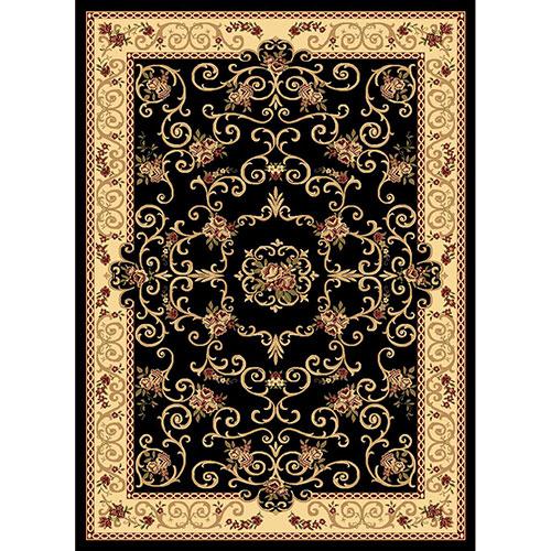 Rugs America (tm) New Vision Souvanerie Rectangle Area Rug - Black