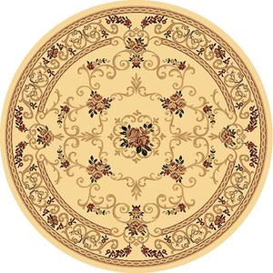 Rugs America(tm) New Vision Souvanerie Round Rug - Cream