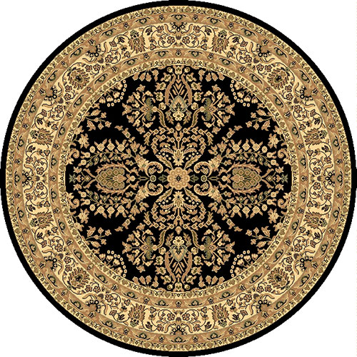 Rugs America(tm) New Vision Lilihan Round Rug - Black