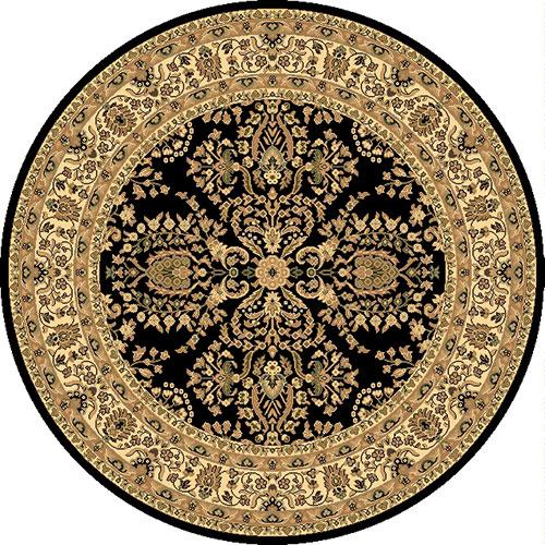 Rugs America(tm) New Vision Lilihan Round Rug - Black