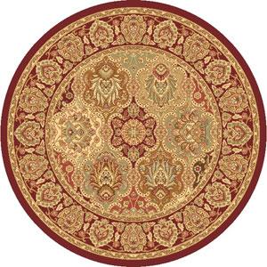 Rugs America(tm) New Vision Panel Round Area Rug - Cherry