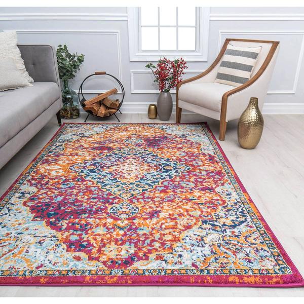 Rugs America(tm) Hailey Rosy Peach Abstract Vintage Area Rug alternate view