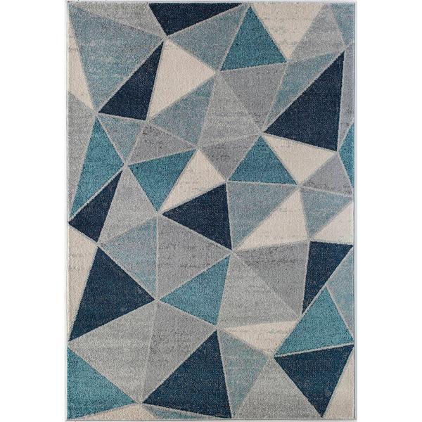 Rugs America(tm) Kaia Indigo Blue Geometric Contemporary Area Rug