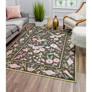 Rugs America(tm) Valentina Gardenia Pink Onyx Floral Area Rug alternate view