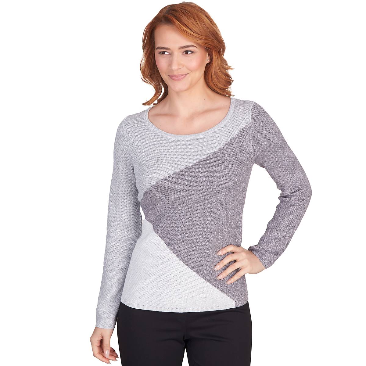 Petite Emaline Queenstown Long Sleeve Color Blocked Sweater