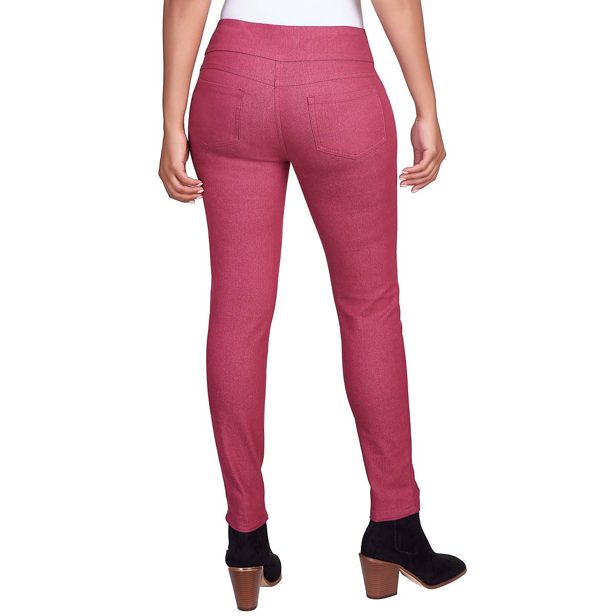Plus Size Hearts Of Palm Berry In Love Tech Stretch Denim Jegging