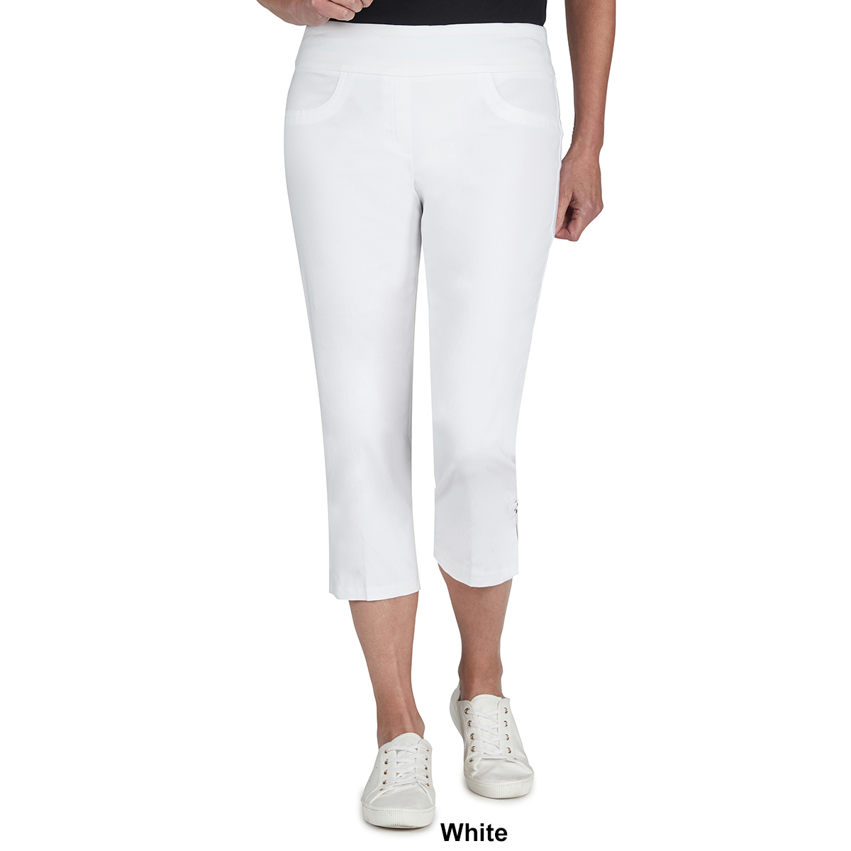 Petite Hearts Of Palm Essentials Pull On Solar Tech Crop Capris