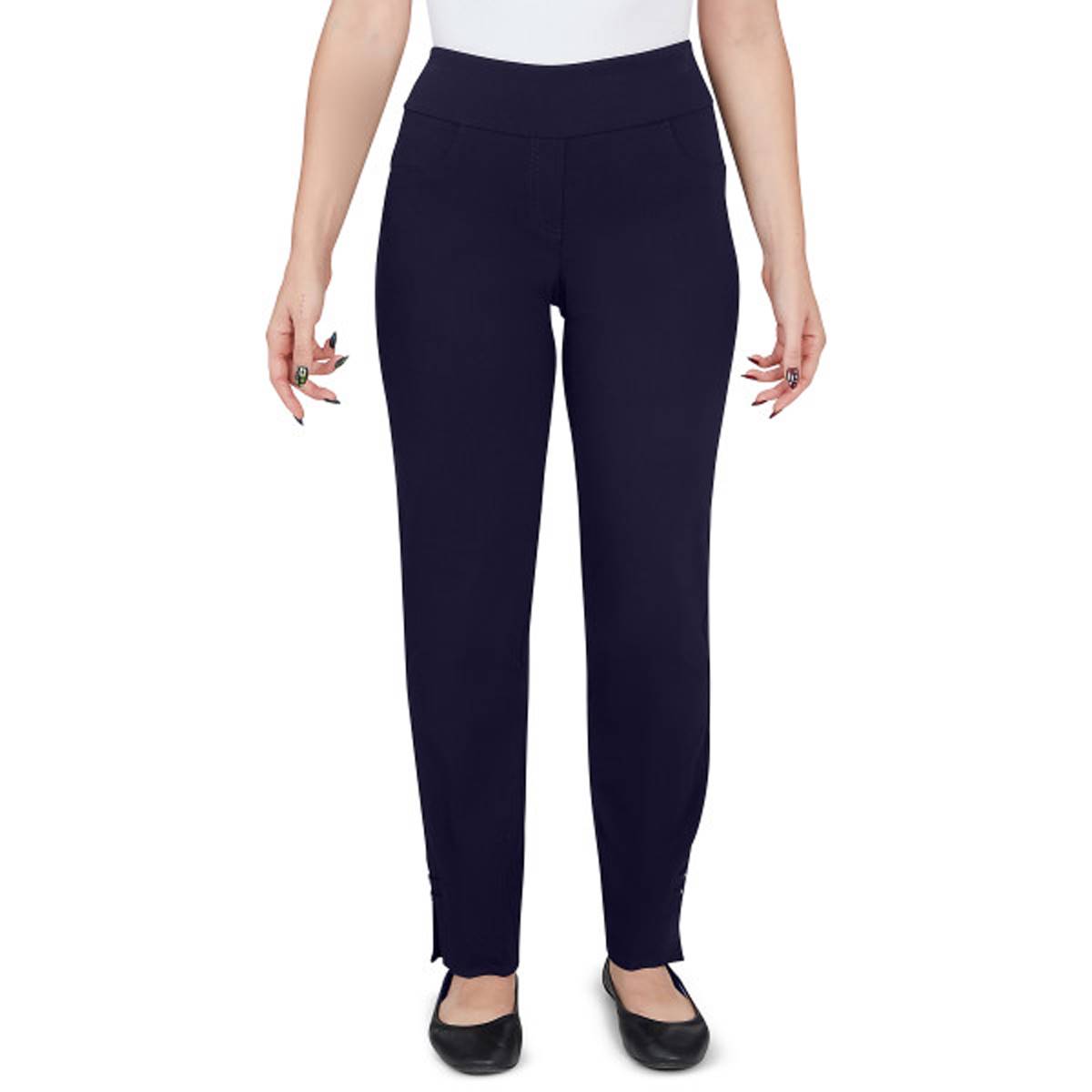 Petite Hearts of Palm Essentials Tech Pants with Hem Detail