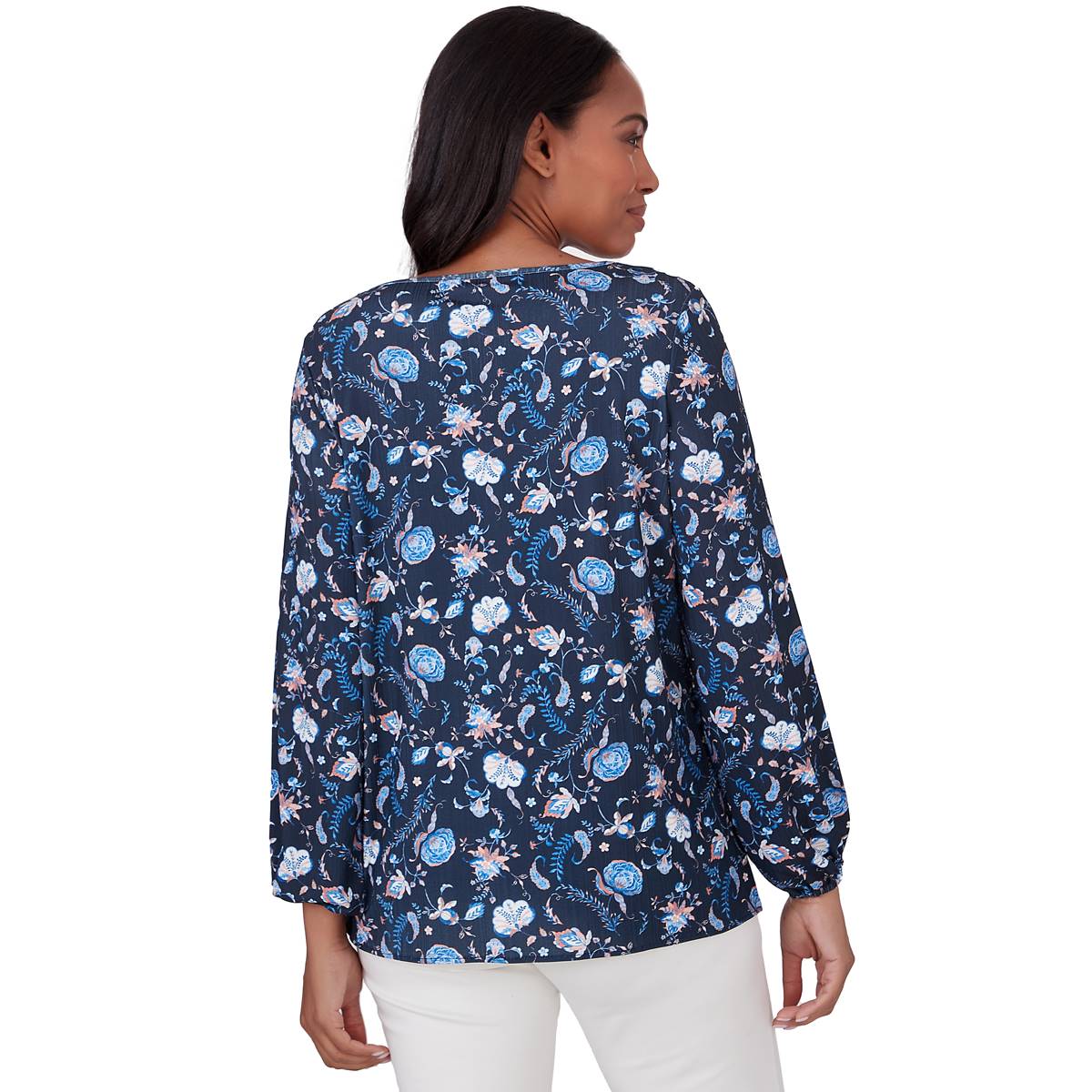 Womens Emaline Anguilla Floral Long Sleeve Blouse